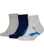 LOT DE 3 PAIRES DE CHAUSSETTES Enfant KIDS BWT QUARTER 3P Bleu