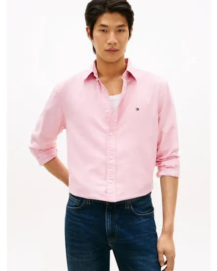 Chemise Homme BRUSHED LINEN TWILL RF SHIRT Rose Camélia