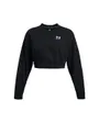 Sweat ML Femme UA RIVAL TERRY OS CROP CRW Noir