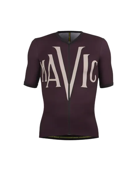 Maillot manches courtes Homme HERITAGE Aubergine/Noir