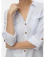 Chemisier Femme VMBUMPY L/S SHIRT NEW WVN GA NOOS Bleu Rayé