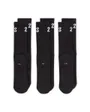 Lot de 3 paires de chaussettes Unisexe U J ESSENTIAL CREW 3PR -  144 Noir