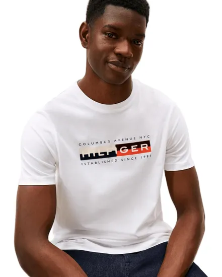 T-shirt col rond Homme TH COLOUR BLOCK GRAPHIC TEE Blanc