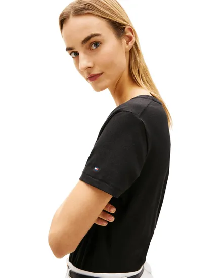 T-Shirt Femme Col V Lin Coton