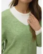 Pull Femme VMCREWLEFILE LS V-NECK BLOUSE NOOS