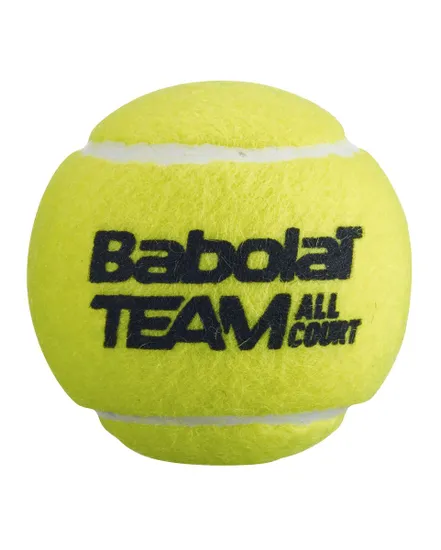 Balles de tennis Unisexe TEAM ALL COURT X 4 Jaune