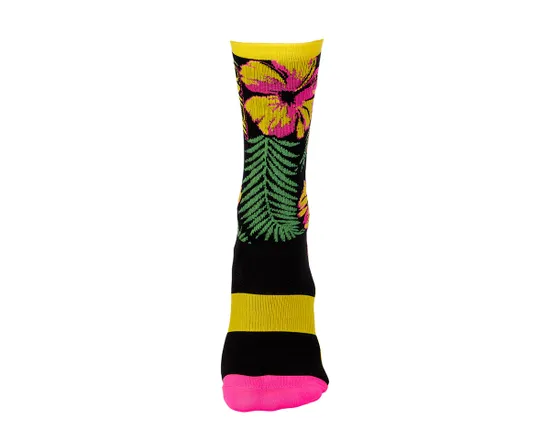 Chaussettes Unisexe MTB PERFORMANCE ISLAND Rose/Vert/Jaune