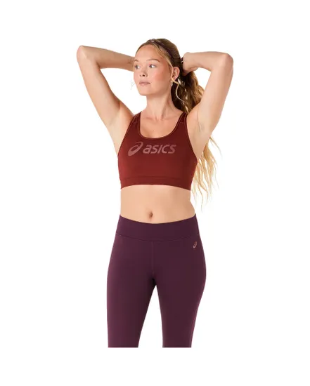 Brassière Femme ESSENTIAL ASICS LOGO PADLESS BRA Rouge