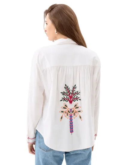 Chemise Femme PCROUX LS WVN SHIRT FC