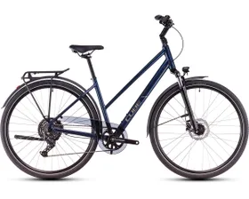 Vélo trekking Femme TOURING ONE Bleu