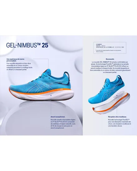 Chaussures running Homme GEL-NIMBUS 25 Bleu