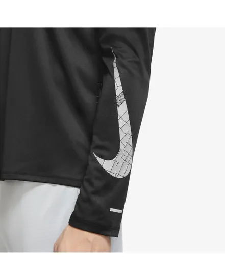 T-shirt manches longues Homme M NK DF MILER RN DVN FLASH LS Noir