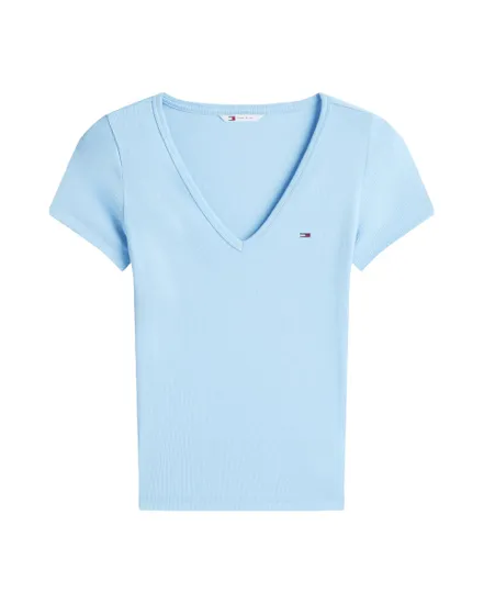 T-Shirt Femme Slim Essential Rib V
