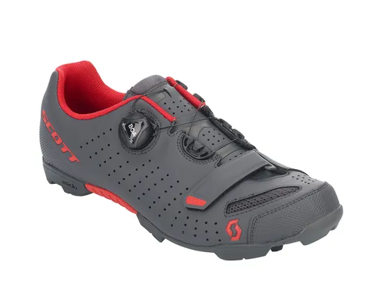 Chaussures VTT Homme MTB COMP BOA® Gris Foncé Mat/Rouge