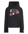 Sweat à capuche Fille FLORAL GRAPHIC HOODIE Noir