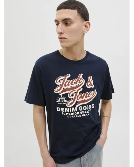 T-shirt Homme JJELOGO TEE SS O-NECK 2 COL AW25 SN Bleu