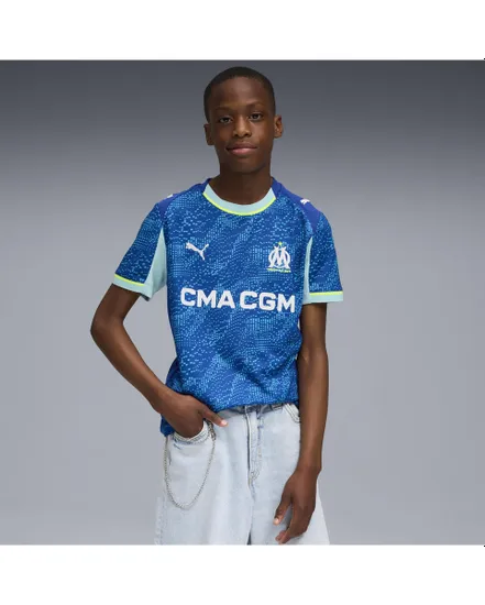 Maillot de football Enfant OM 3RD JERSEY REPLICA JR Bleu