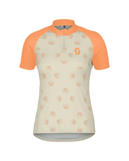 Maillot manches courtes Femme ENDURANCE 30 Écru/Orange