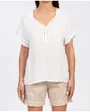 Blouse manches courtes Femme Blanc