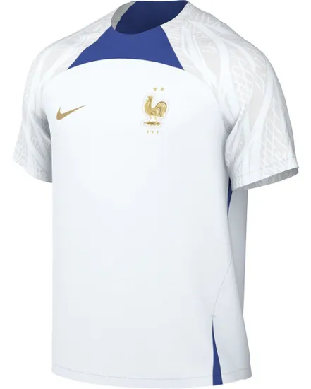 T-shirt manches courtes de football Homme FFF M NK DF STRK SS TOP K Blanc France