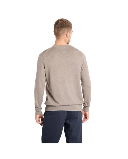 Pull col rond Homme PIMA ORG CTN CASHMERE CREW NECK Taupe Chiné