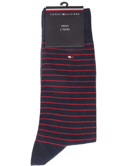 Lot de 2 paires de chaussettes Homme SMALL STRIPE SOCK 2P Bordeaux