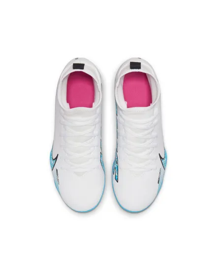 Crampons de football Enfant JR SUPERFLY 9 CLUB FG/MG Blanc