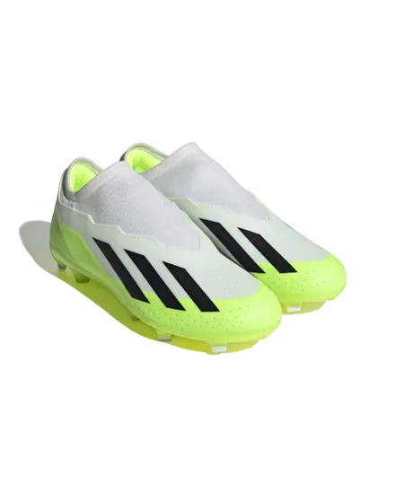 Crampons de football Unisexe X CRAZYFAST.3 LL FG Blanc