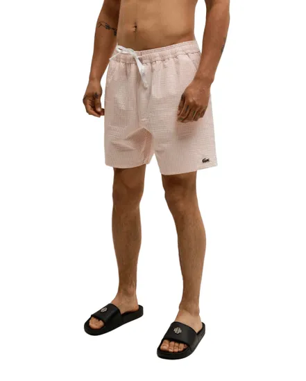 Boxer De Bain Homme Lacoste Seersucker Rayé