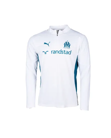 HAUT D'ENTRAÎNEMENT OLYMPIQUE DE MARSEILLE HOMME OM TRAINING 1/4 ZIP TOP Blanc