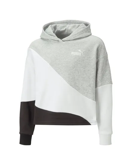 Sweat a capuche manches longues Enfant G PP CLRBLK CAT HDY Blanc