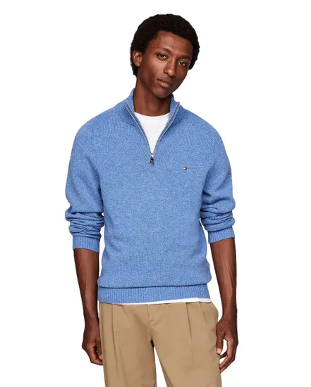 Pull Homme Lambswool Zip Mock