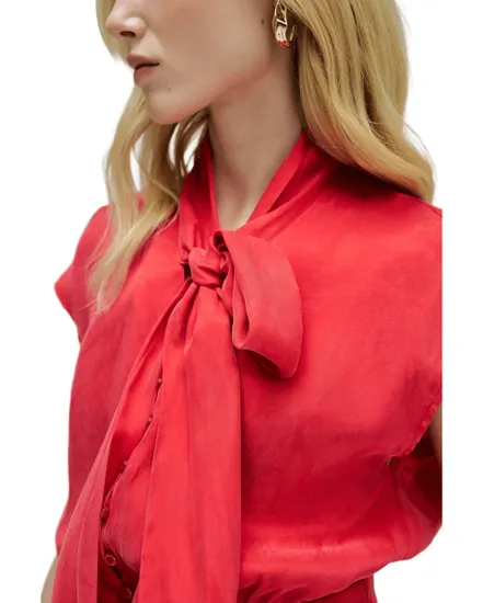 Blouse Corset Femme Rouge Salsa