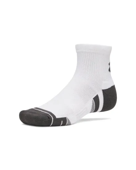 Lot de 3 paires de chaussettes Unisexe NEW UA PERF TECH 3PK QTR Blanc