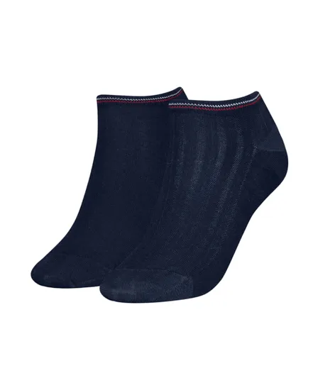 Lot de 2 paires de chaussettes Femme SNEAKER 2P SHINE Marine