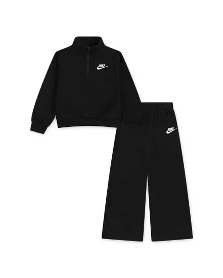 Ensemble de survetement Fille NKG WIDE LEG CLUB FLEECE SET Noir