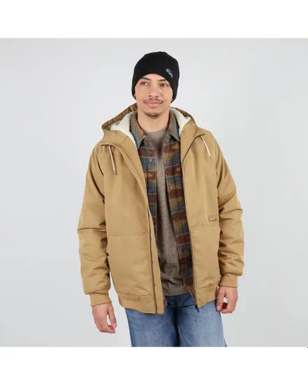 BLOUSON CANVAS DOUBLE SHERPA Homme Beige