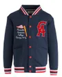 BLOUSON TEDDY Enfant TEDDY MOLLETON AMERICAN COLLEGE PATCH Bleu