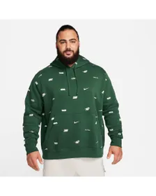 Sweat à capuche Homme M NK CLUB+ BB PO HOODIE AOP Vert