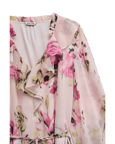 Robe Femme A-Line Avec Volants Et Ceinture Salsa