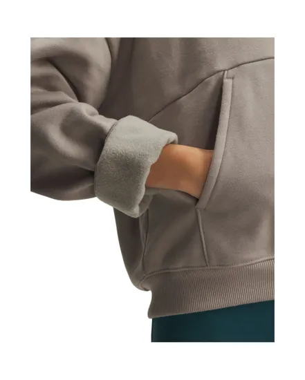 Sweat Femme UA ICON FLEECE HZ HOODIE Marron