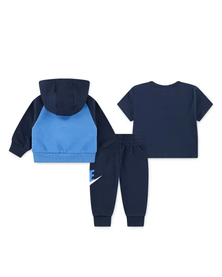 Ensemble 3 pièces Bébé NKN COLOR BLOCKED HBR JOGGER S Bleu