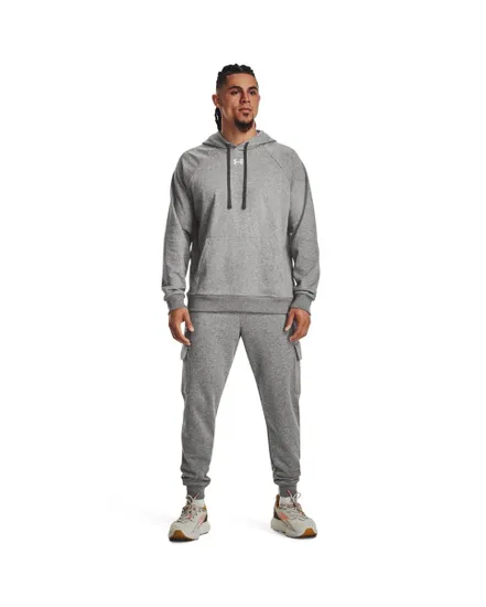 Sweat à capuche Homme UA RIVAL FLEECE HOODIE Gris