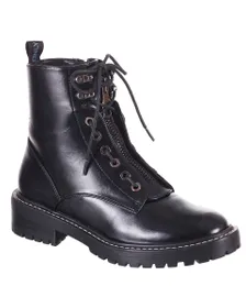 Bottines Femme ONLBOLD-4 PU LACE UP BOOT NOOS Noir