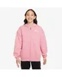Sweat zip à capuche Fille G NSW CLUB FLC OVRSZD FZ LBR Rose