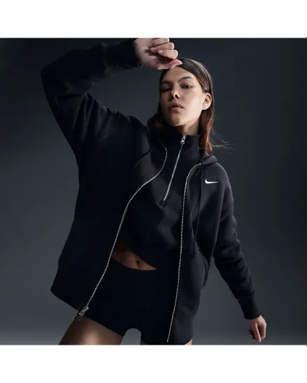 Sweat zip à capuche Femme W NSW PHNX FLC FZ OS HOODIE Noir