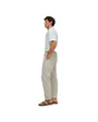 Pantalon Jogger Homme Coton Lin Beige