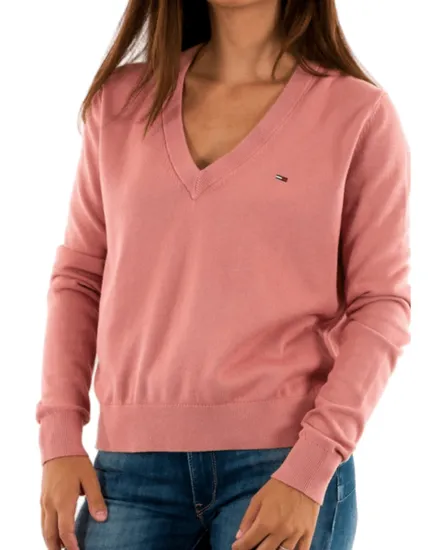 Pull col V Femme ESSENTIAL VNECK Rose