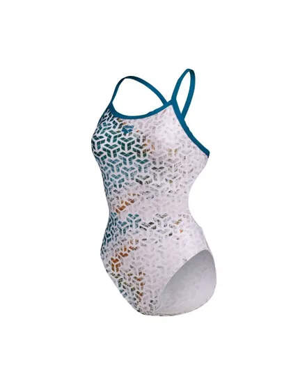 Maillot de natation Femme WOMEN S ARENA PLANET WATER SWIMSUIT CHALLENGE BACK Ble