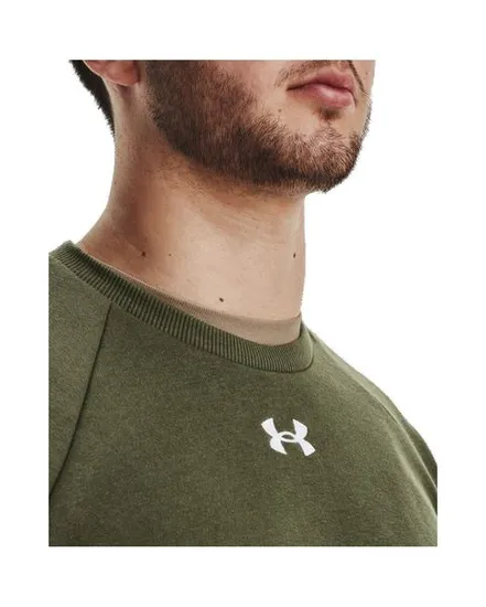 Sweat ML Homme UA RIVAL FLEECE CREW Vert